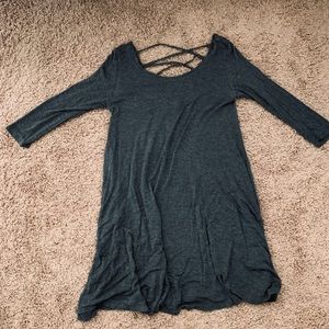 Grey shift dress